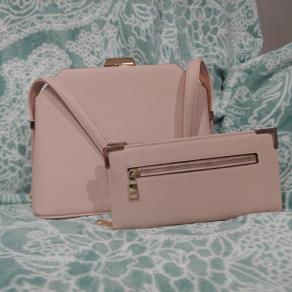 Mauve Purse and Wallet Set